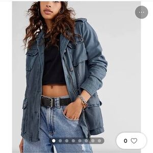 Free people jacket. Free people utility cargo jacket. Brand new. 💙